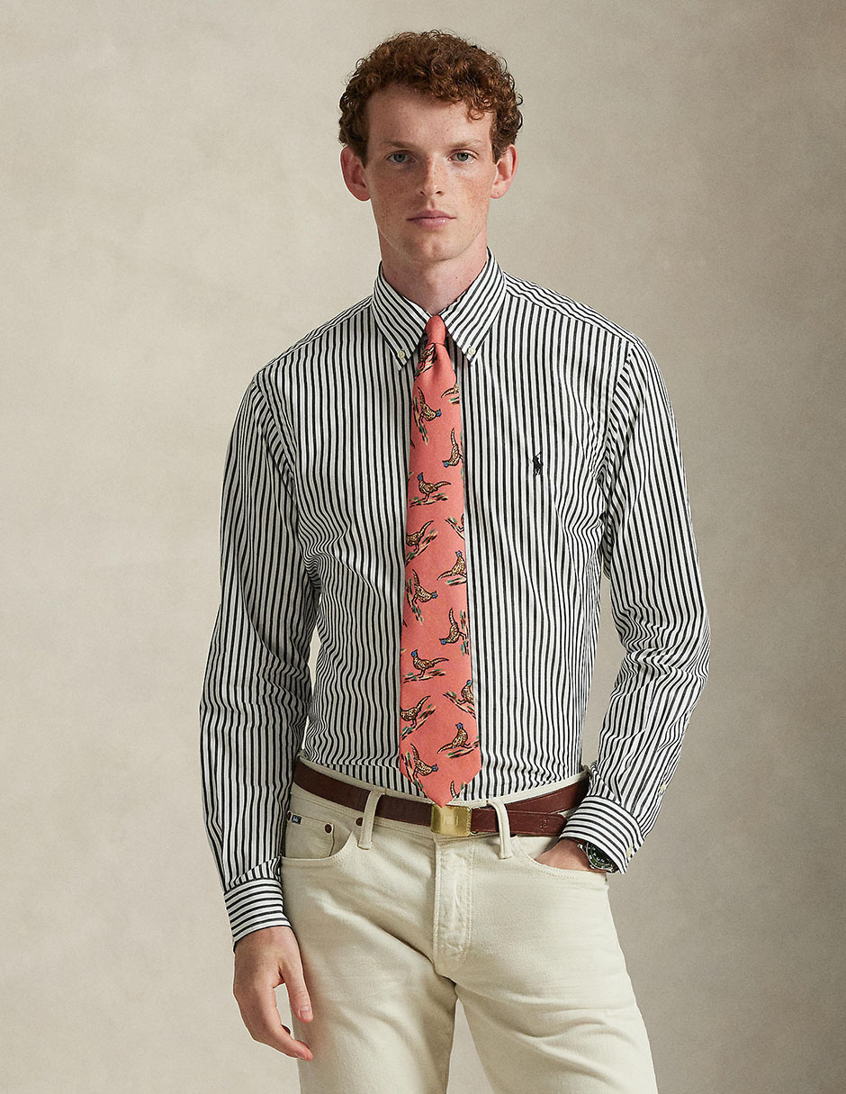 Camisa business casual Polo Rl de algodón manga larga para hombre Camisa business casual Polo Rl de algodón manga larga para hombre