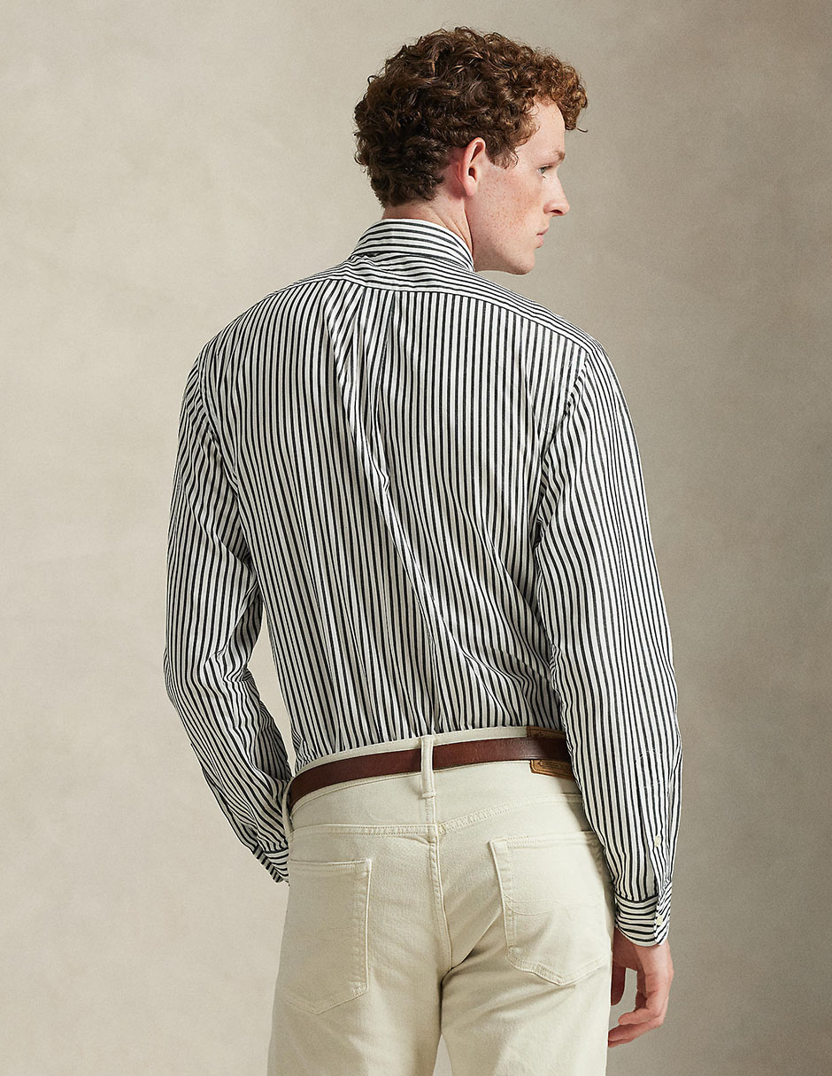 Camisa business casual Polo Rl de algodón manga larga para hombre