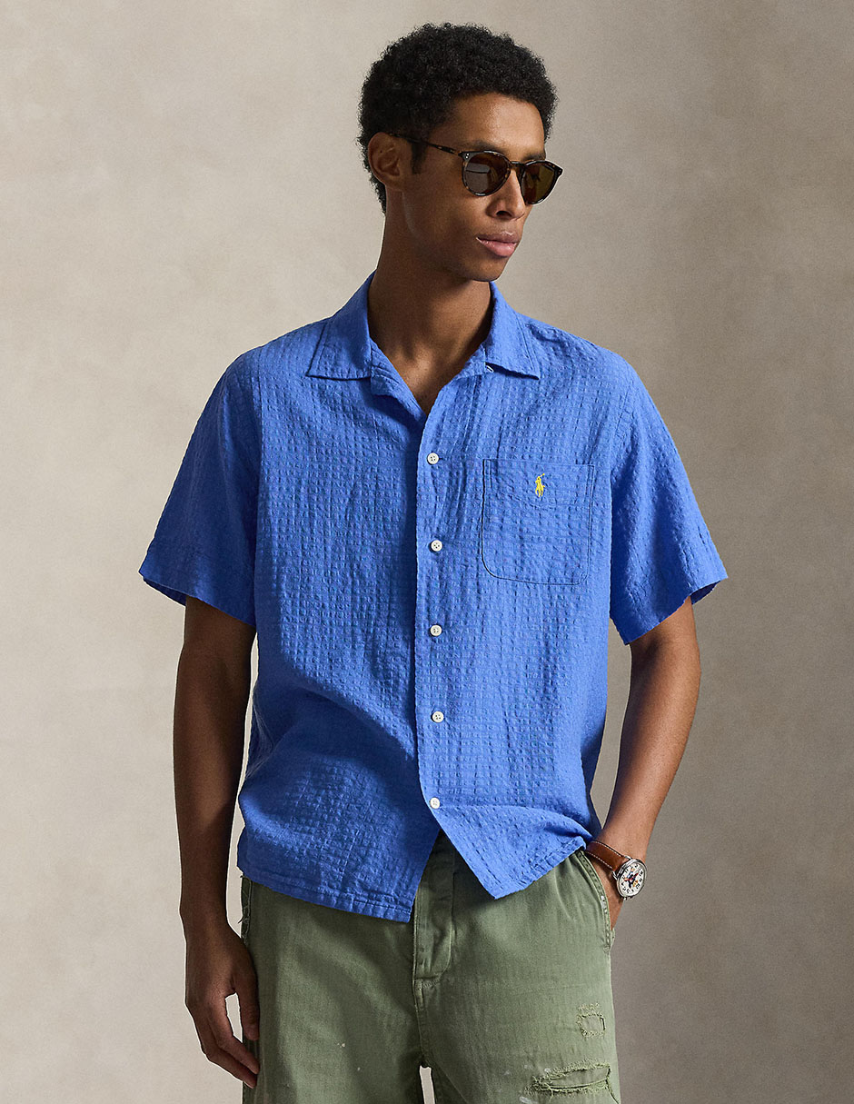 Camisa casual Polo Rl manga al codo para hombre Camisa casual Polo Rl manga al codo para hombre
