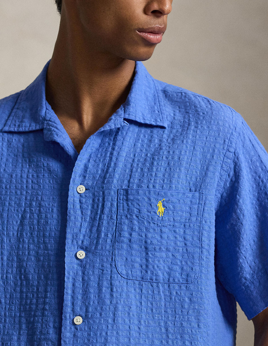 Camisa casual Polo Rl manga al codo para hombre 4