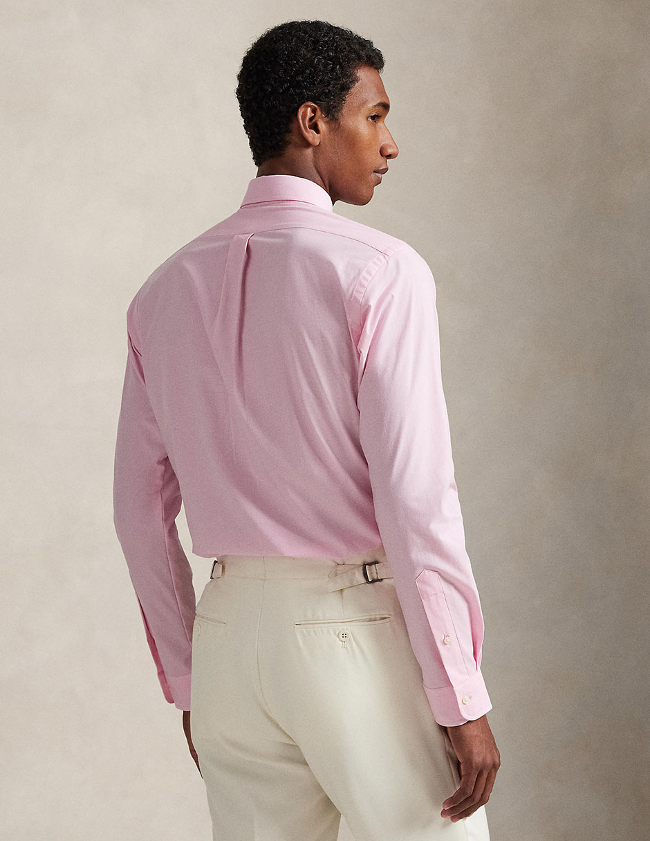 Camisa business casual de algodón manga larga para hombre 4