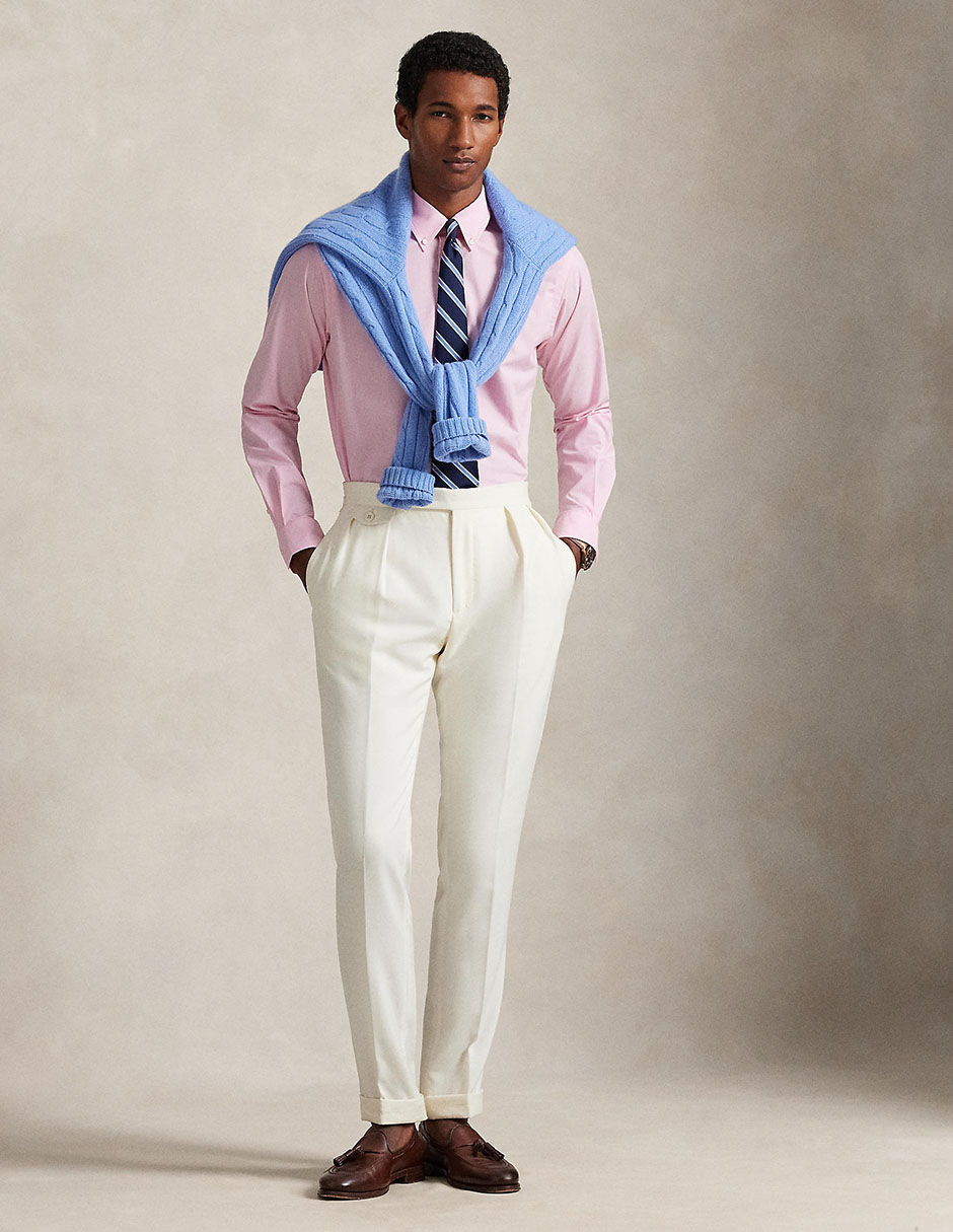 Camisa business casual de algodón manga larga para hombre 3