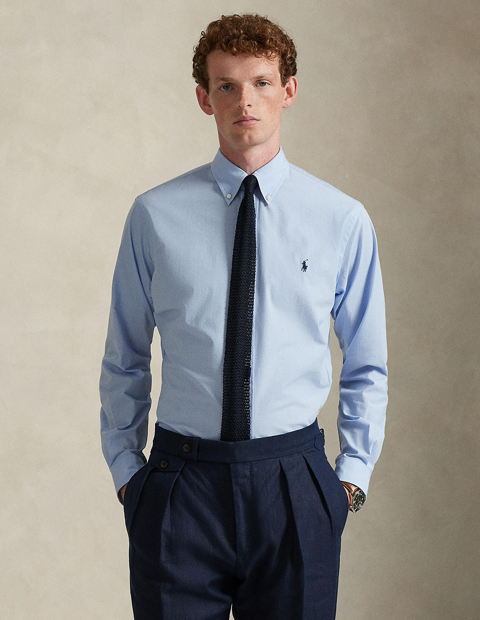 Camisa business casual de algodón manga larga para hombre Camisa business casual de algodón manga larga para hombre