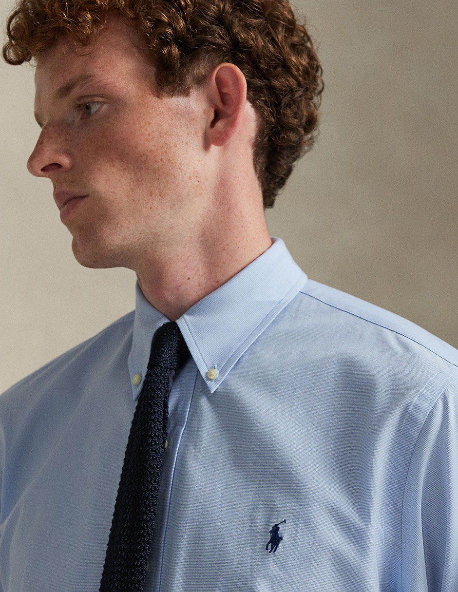 Camisa business casual de algodón manga larga para hombre 2