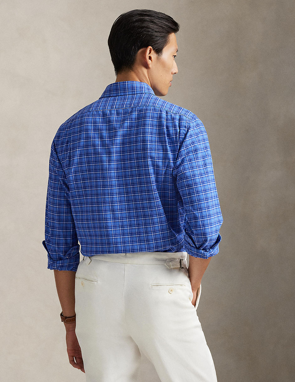 Camisa business casual de algodón manga larga para hombre
