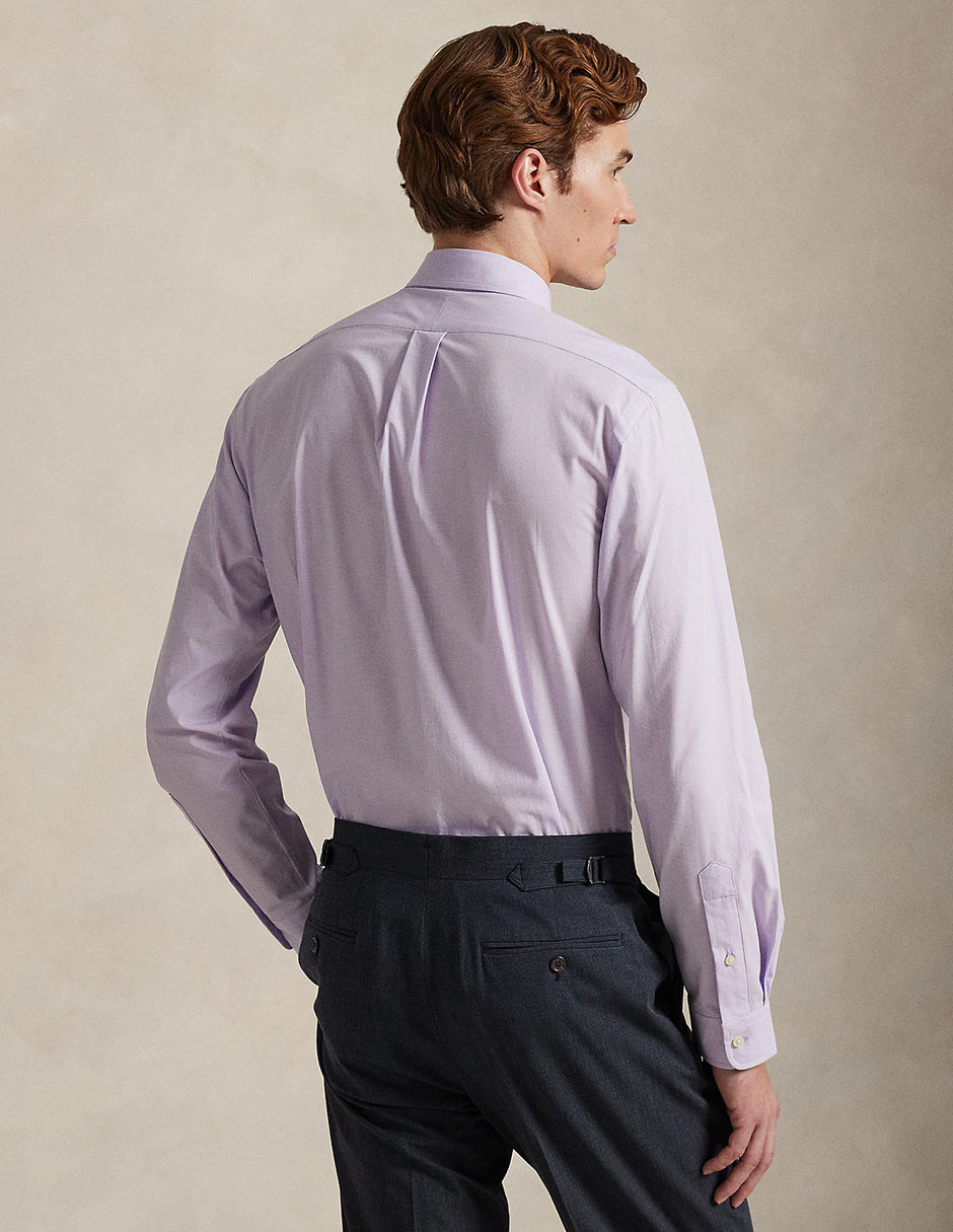 Camisa business casual de algodón manga larga para hombre