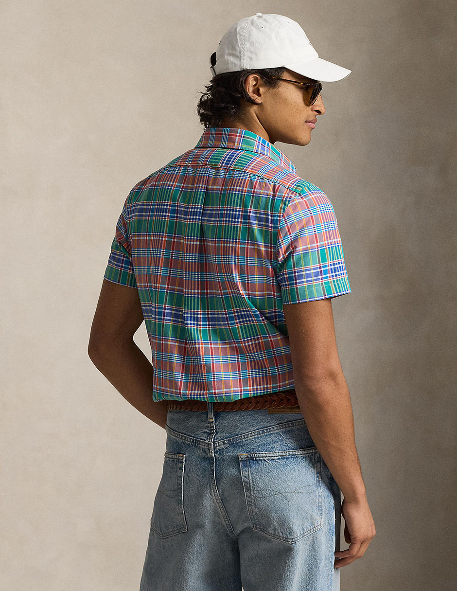 Camisa casual de algodón manga corta para hombre 5