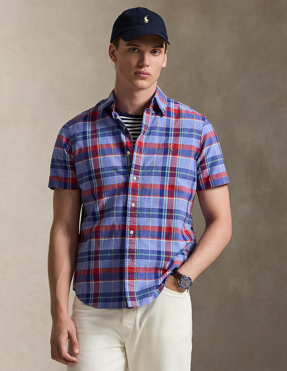Camisa casual Polo Rl de algodón manga corta para hombre Camisa casual Polo Rl de algodón manga corta para hombre