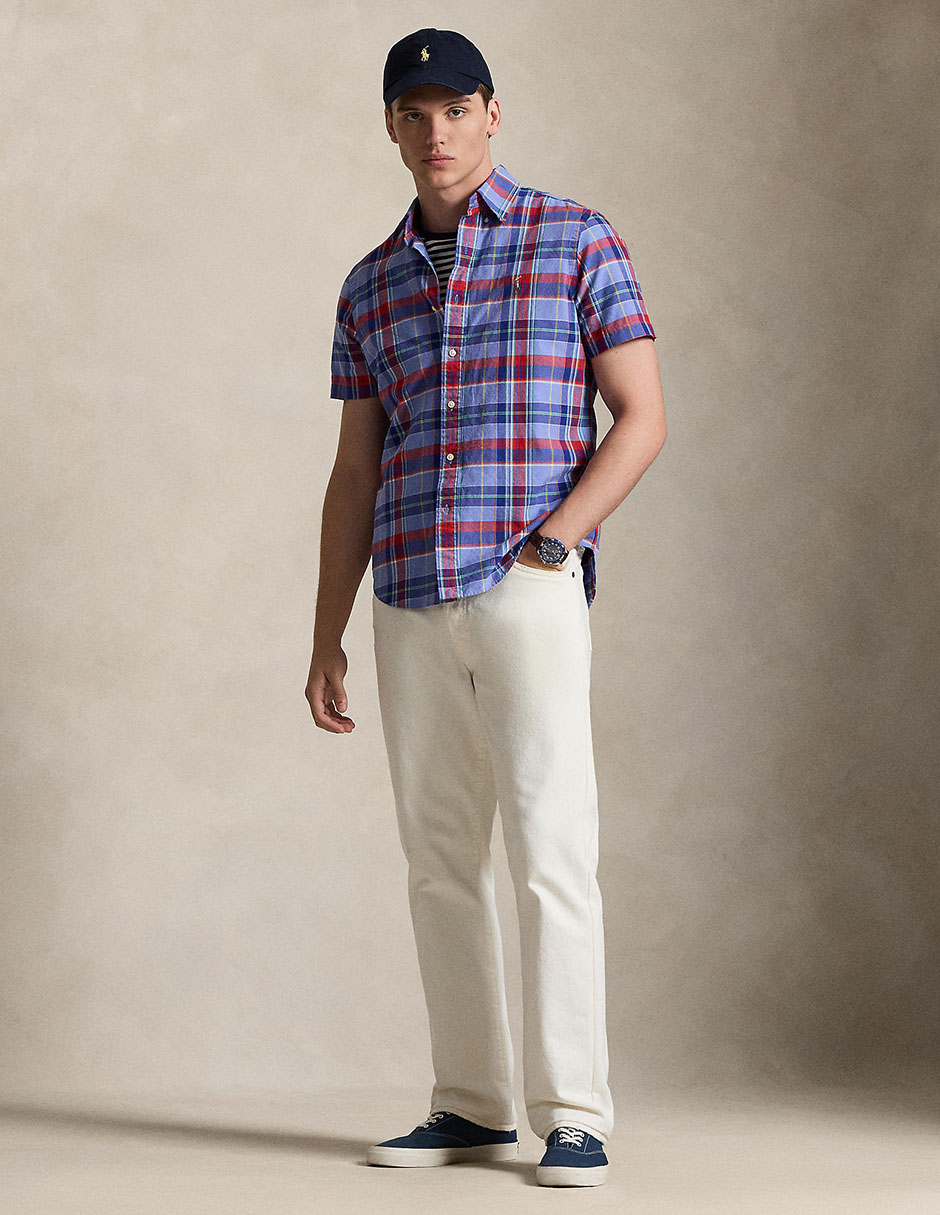 Camisa casual Polo Rl de algodón manga corta para hombre 3