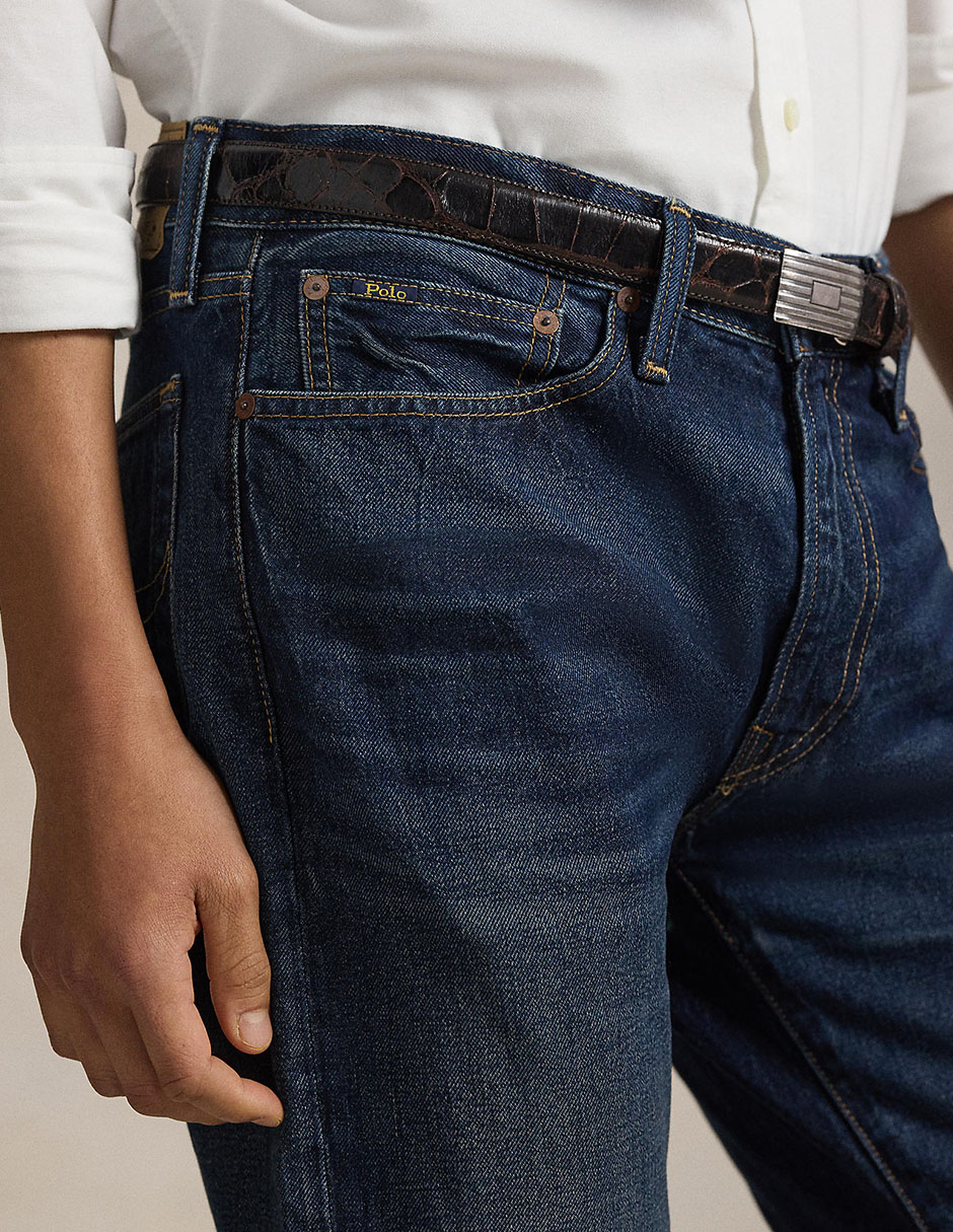 Jeans business casual slim de algodón para hombre 2