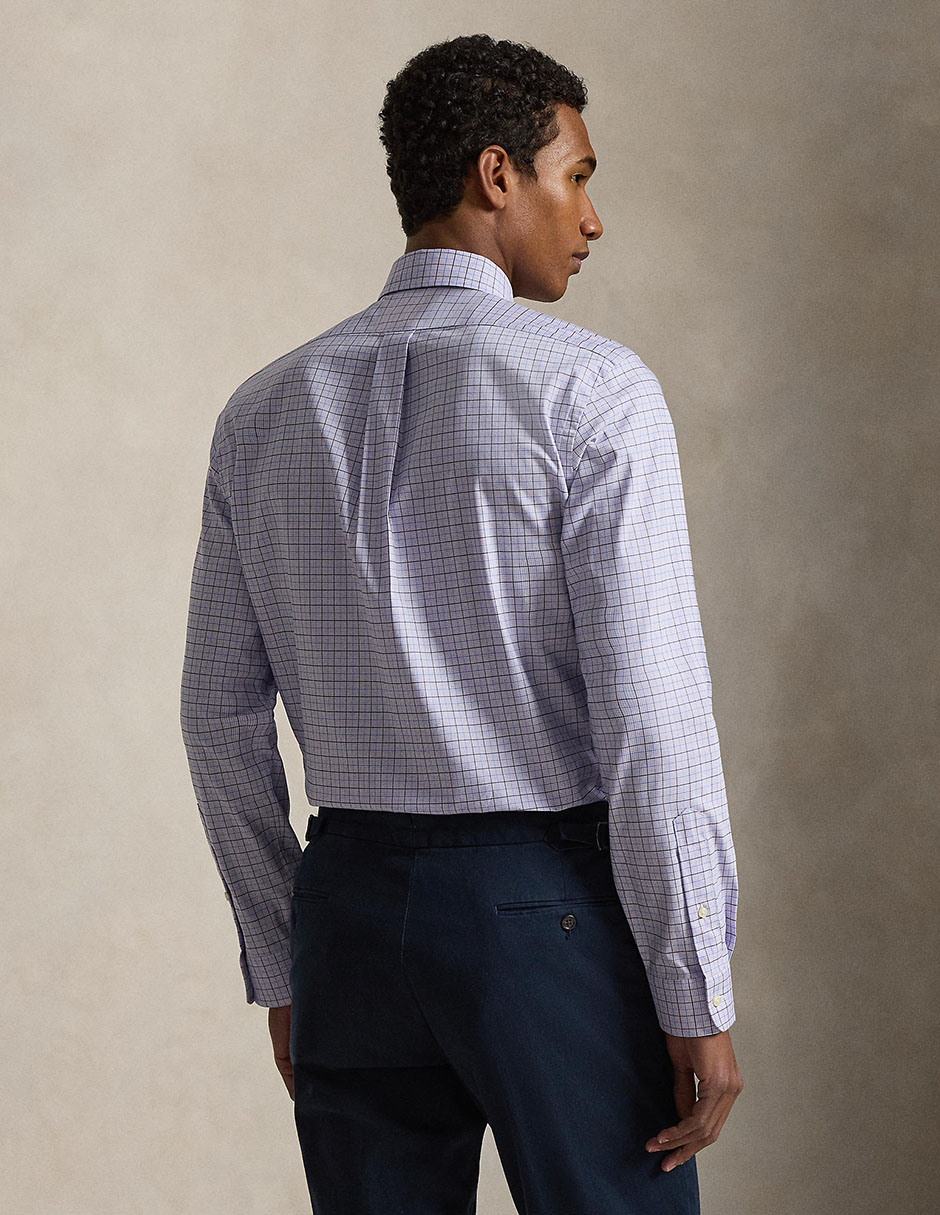 Camisa business casual de algodón manga larga para hombre 4
