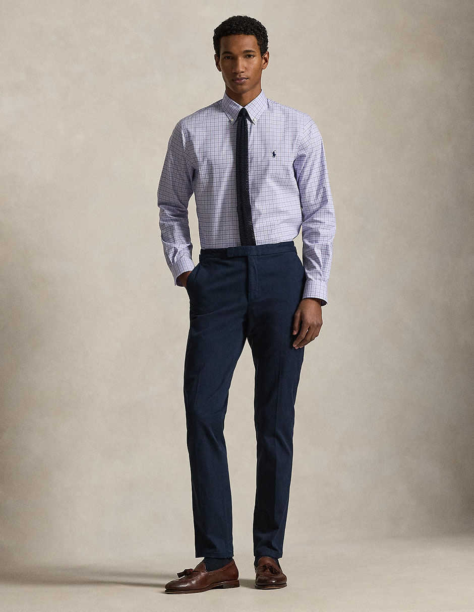 Camisa business casual de algodón manga larga para hombre 3