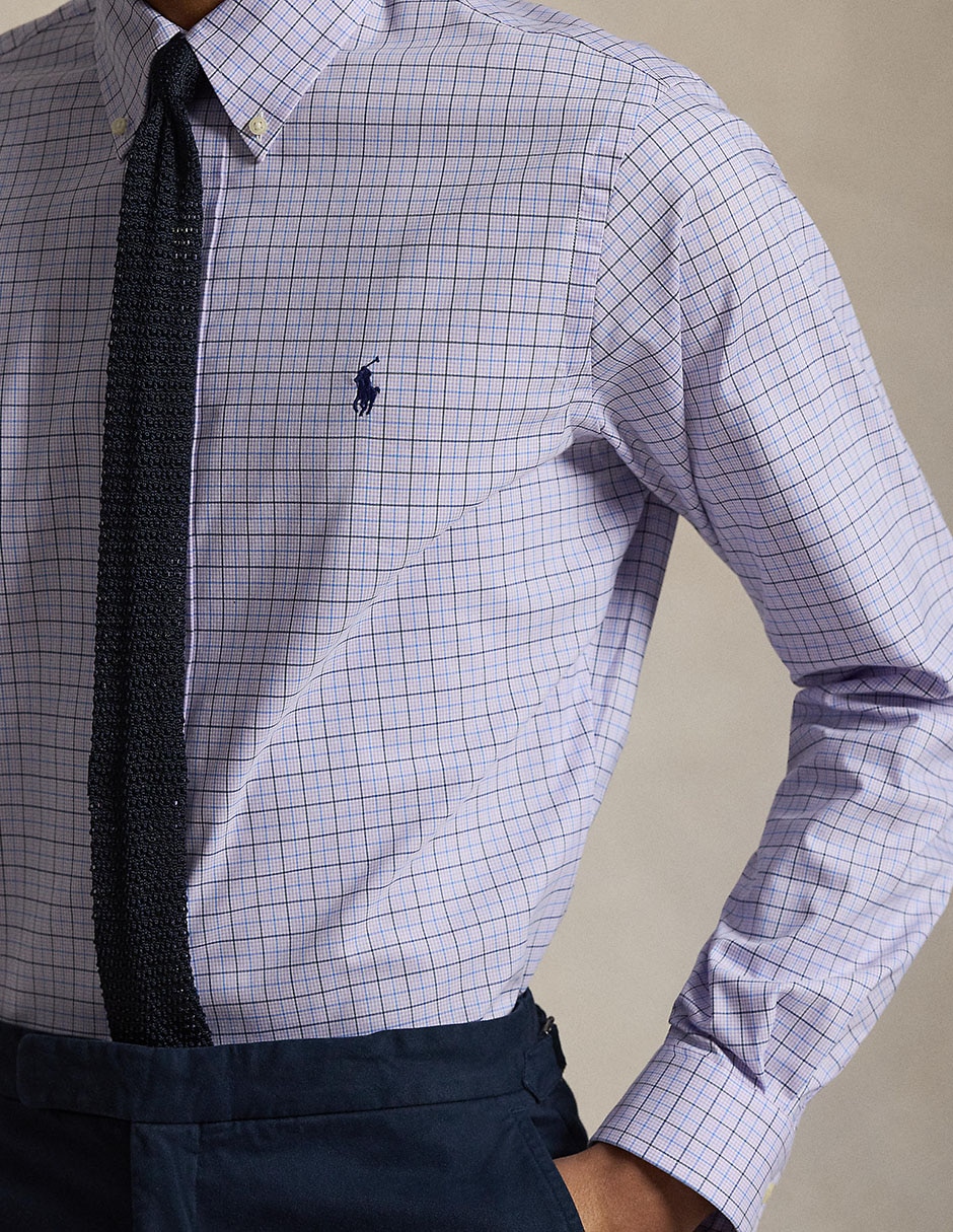 Camisa business casual de algodón manga larga para hombre 2