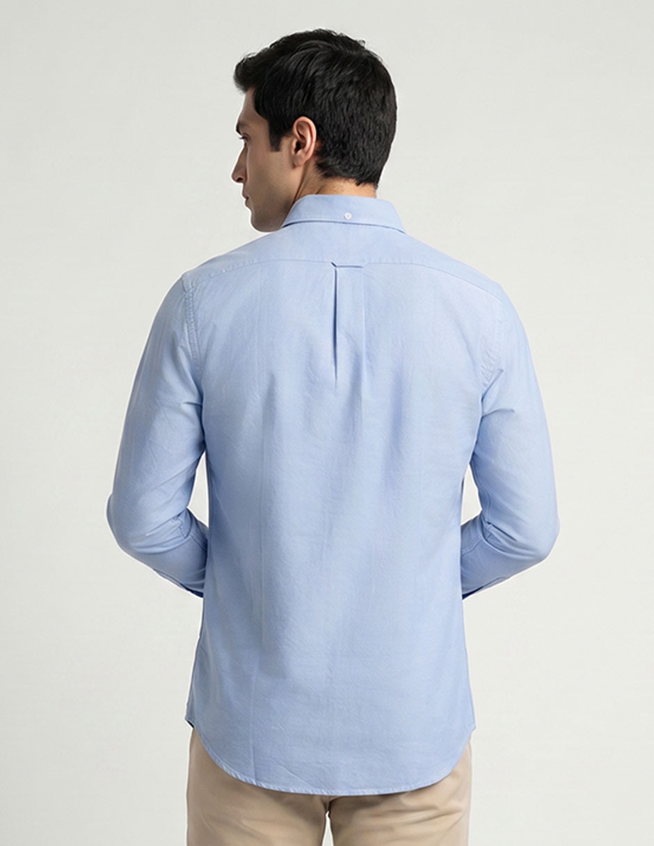 Camisa business casual de algodón manga larga para hombre 2