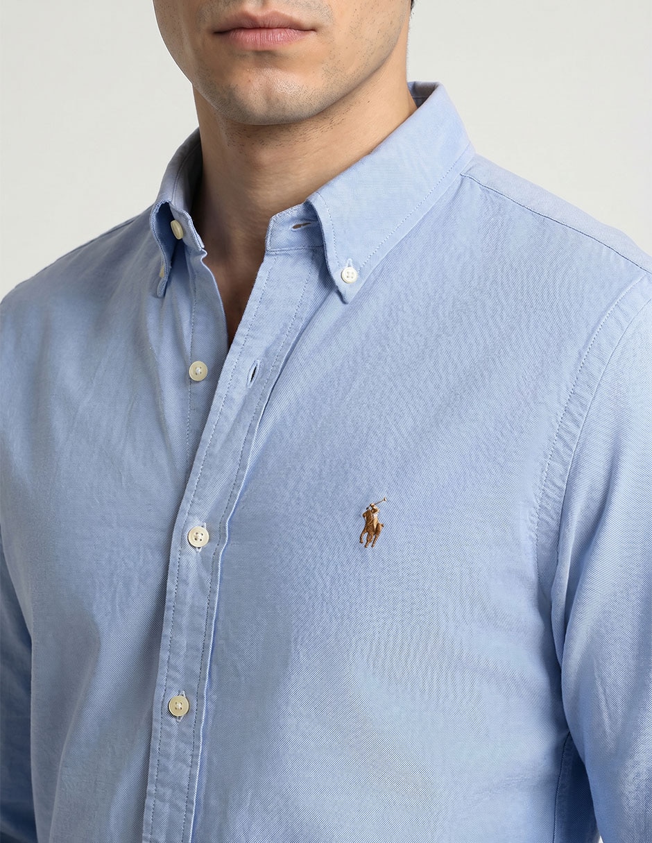 Camisa business casual de algodón manga larga para hombre 3