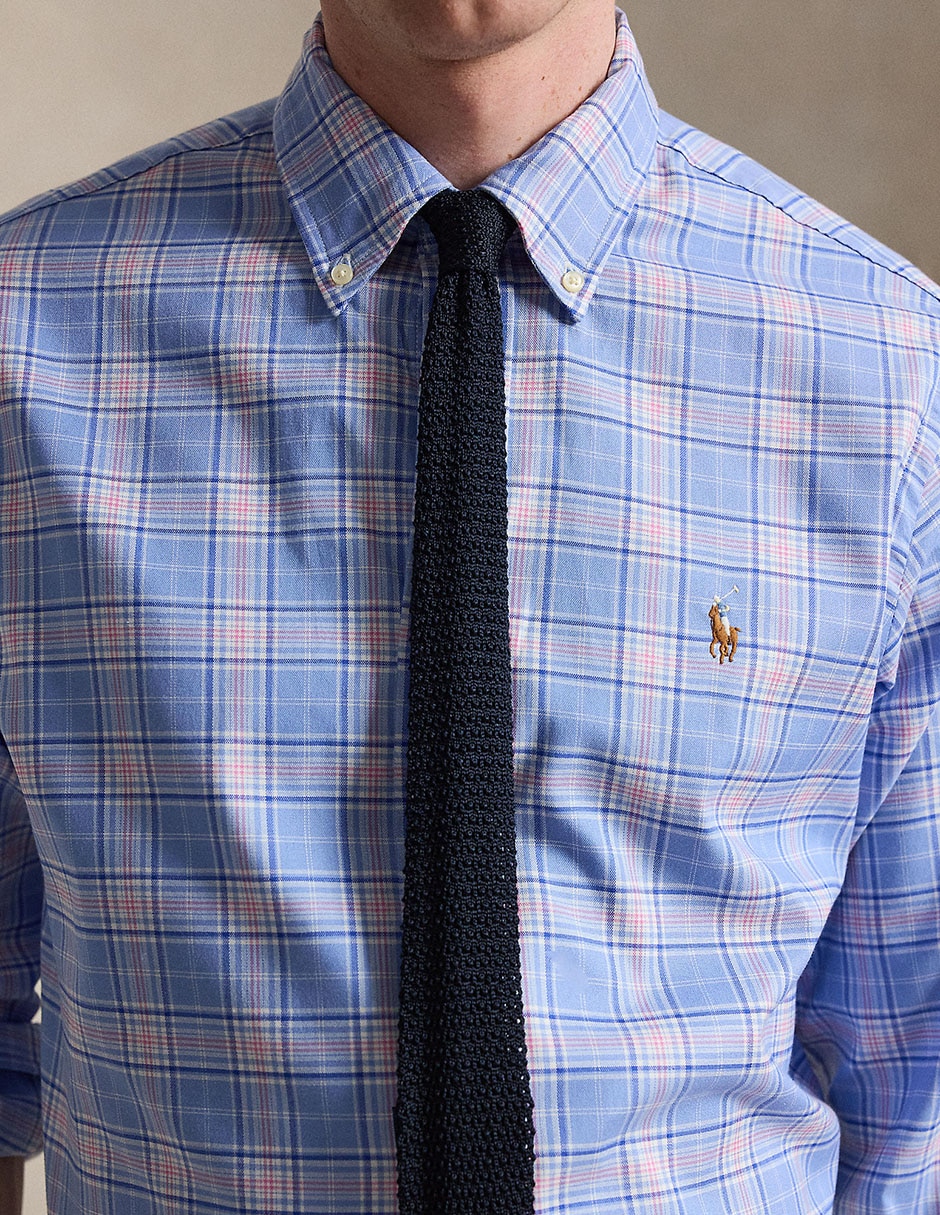 Camisa business casual Polo Rl de algodón manga larga para hombre 5