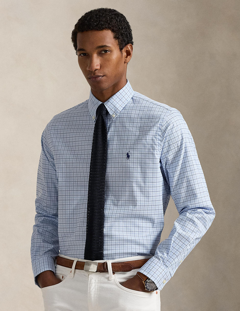 Camisa business casual Polo Ralph Lauren de algodón manga larga para hombre