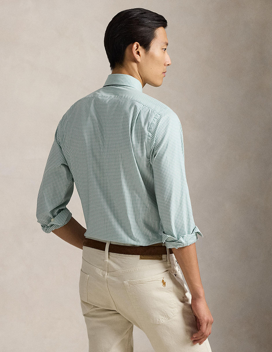 Camisa casual Polo RL de algodón manga larga para hombre 2