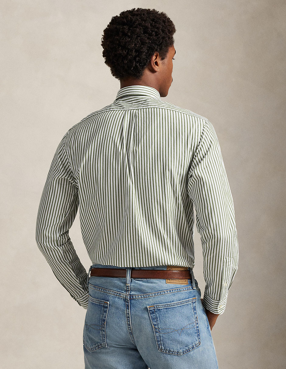 Camisa business casual Polo Rl de algodón manga larga para hombre 2
