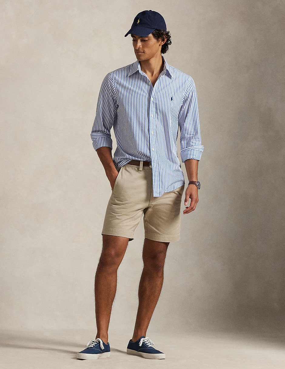 Camisa casual Polo Rl de algodón manga larga para hombre 3