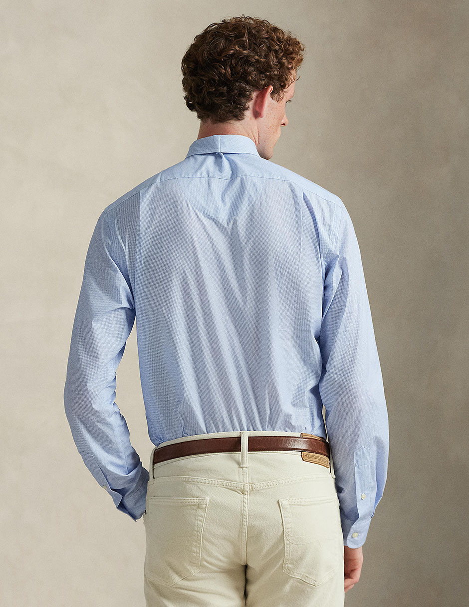 Camisa de vestir Polo RL de algodón manga larga para hombre 2