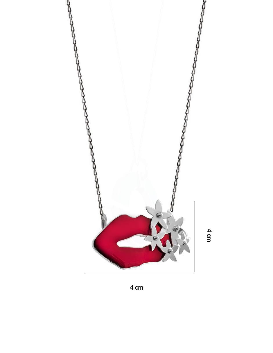 Collar labios Enrique Garcia de plata P 925 3