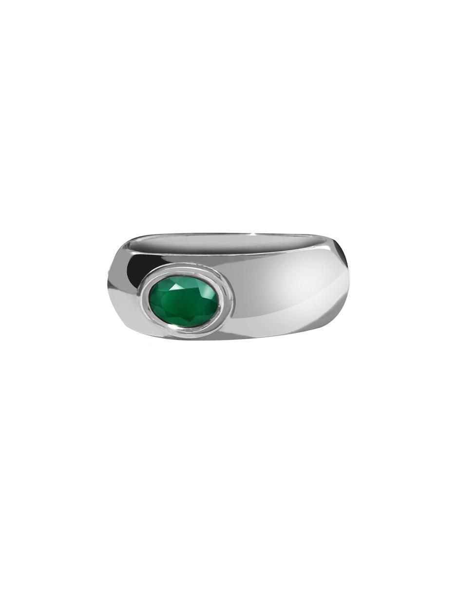 Anillo oval Enrique Garcia P 925 de plata calcedonia brillante Anillo oval Enrique Garcia P 925 de plata calcedonia brillante