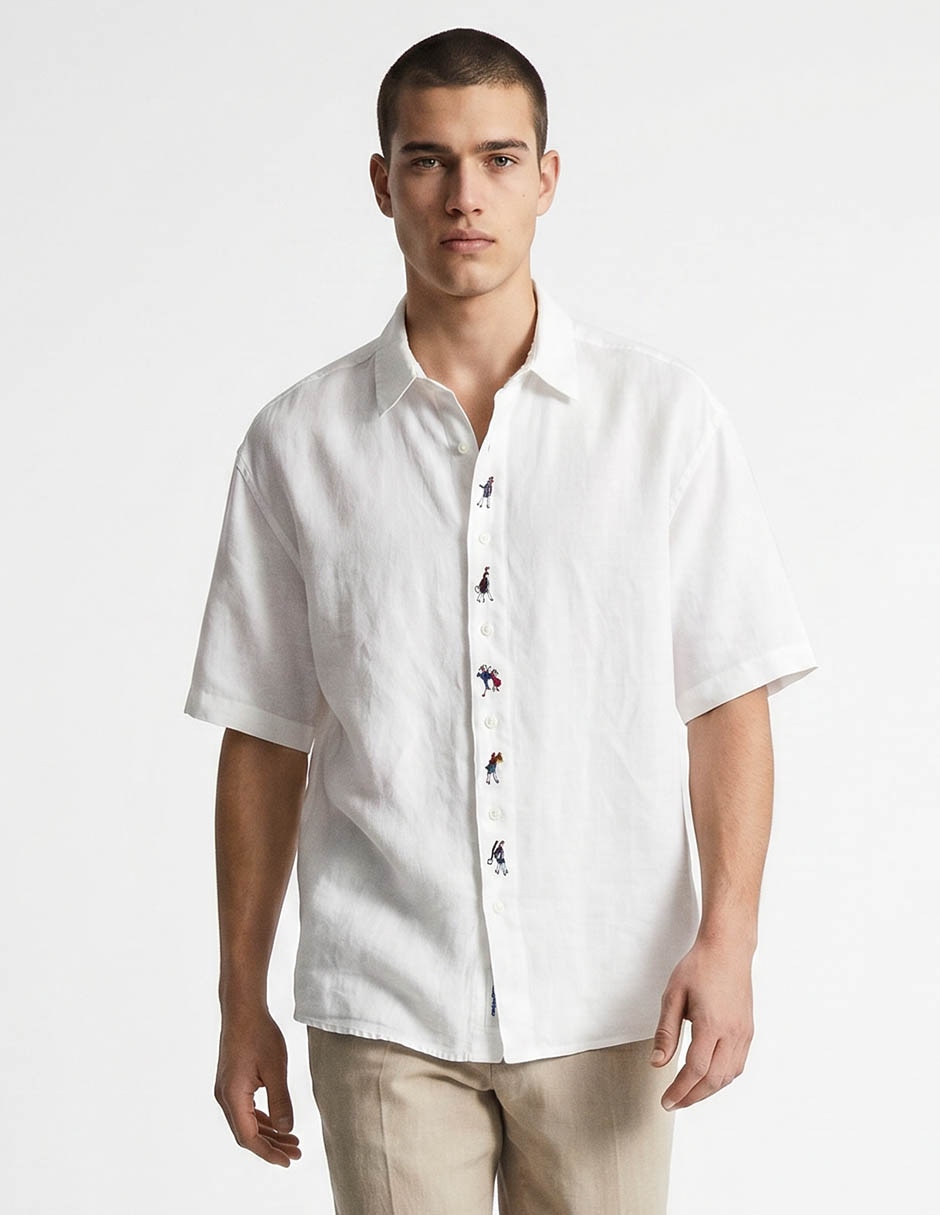 Camisa casual Edmmond Studios manga corta para hombre