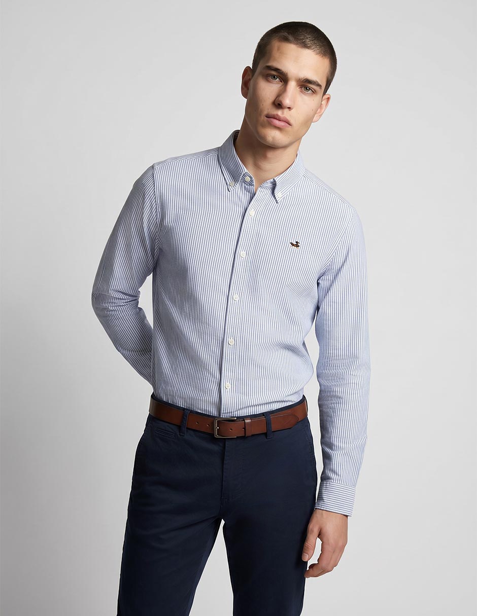 Camisa casual Edmmond Studios manga larga para hombre