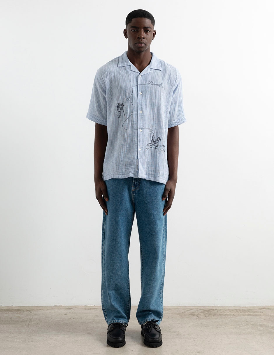 Camisa casual de algodón manga corta para hombre Camisa casual de algodón manga corta para hombre