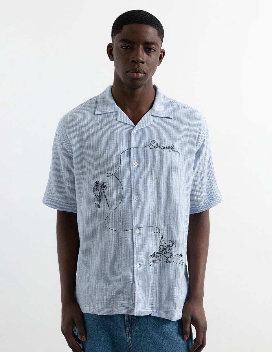 Camisa casual de algodón manga corta para hombre 4