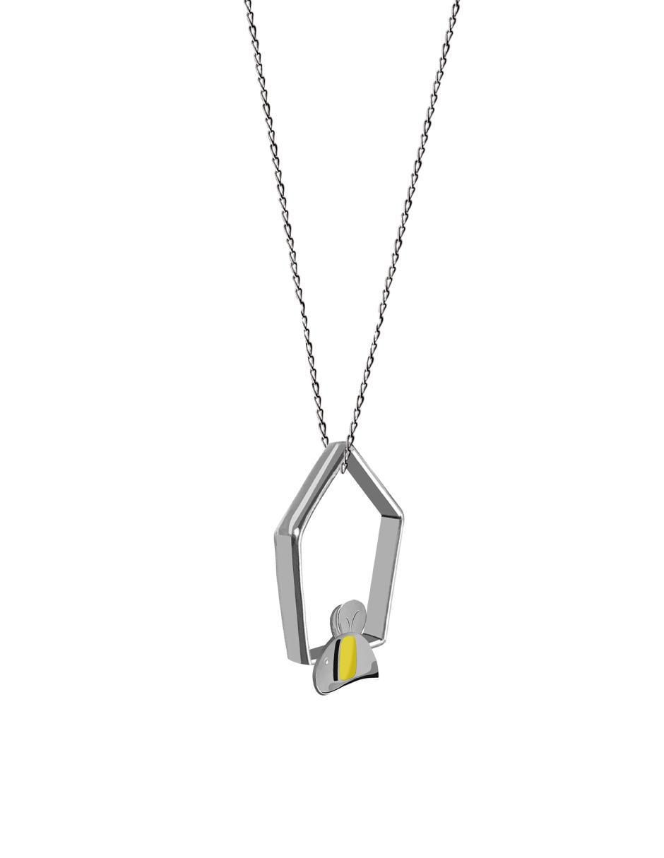 Collar de abeja Cometa de plata P 925 2