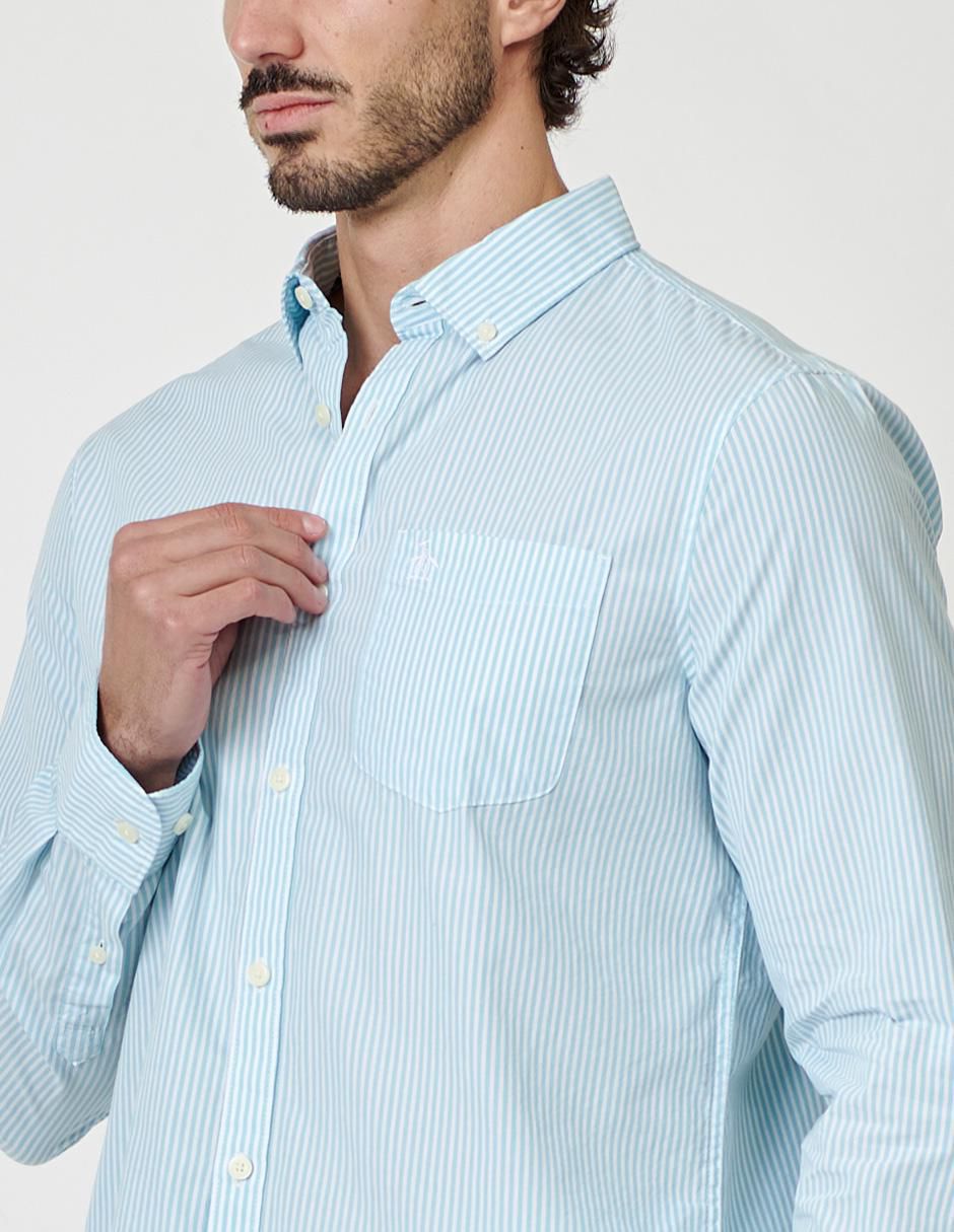 Camisa casual de algodón manga larga para hombre 4