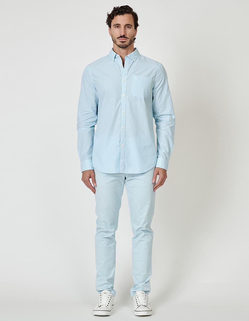 Camisa casual de algodón manga larga para hombre 2