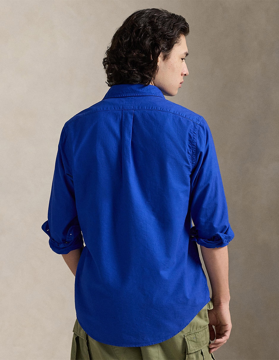 Camisa casual Polo Ralph Lauren de algodón manga larga para hombre