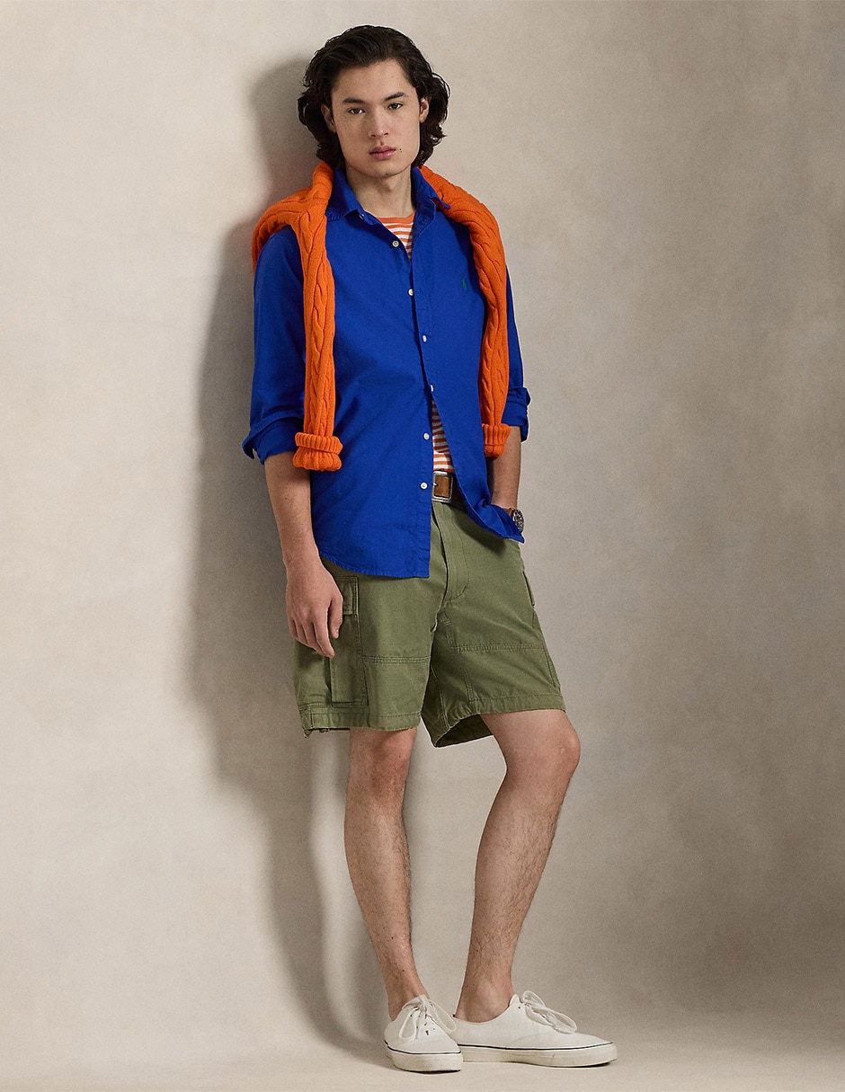 Camisa casual Polo Ralph Lauren de algodón manga larga para hombre