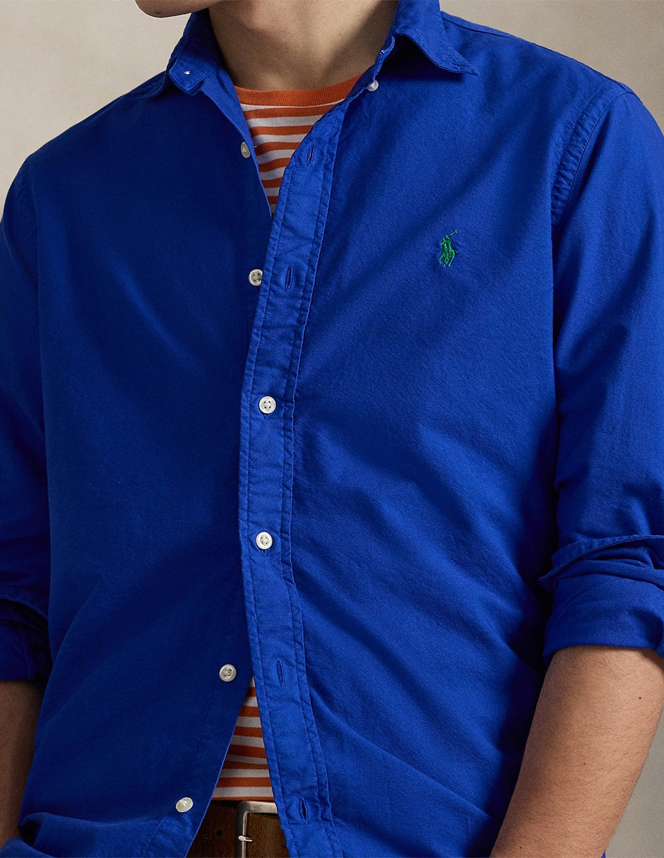 Camisa casual Polo Ralph Lauren de algodón manga larga para hombre