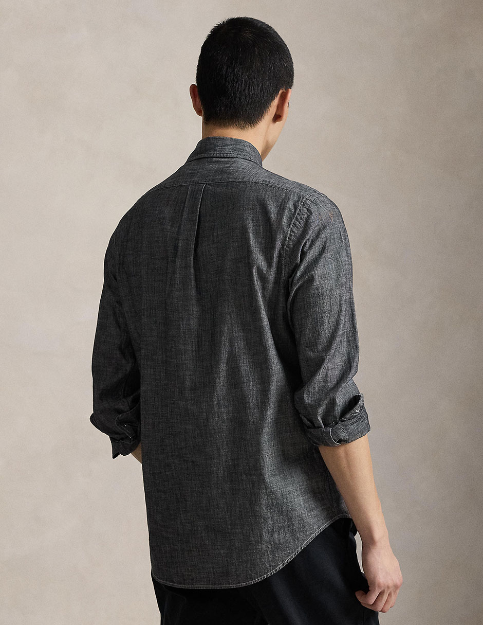 Camisa business casual de algodón manga larga para hombre