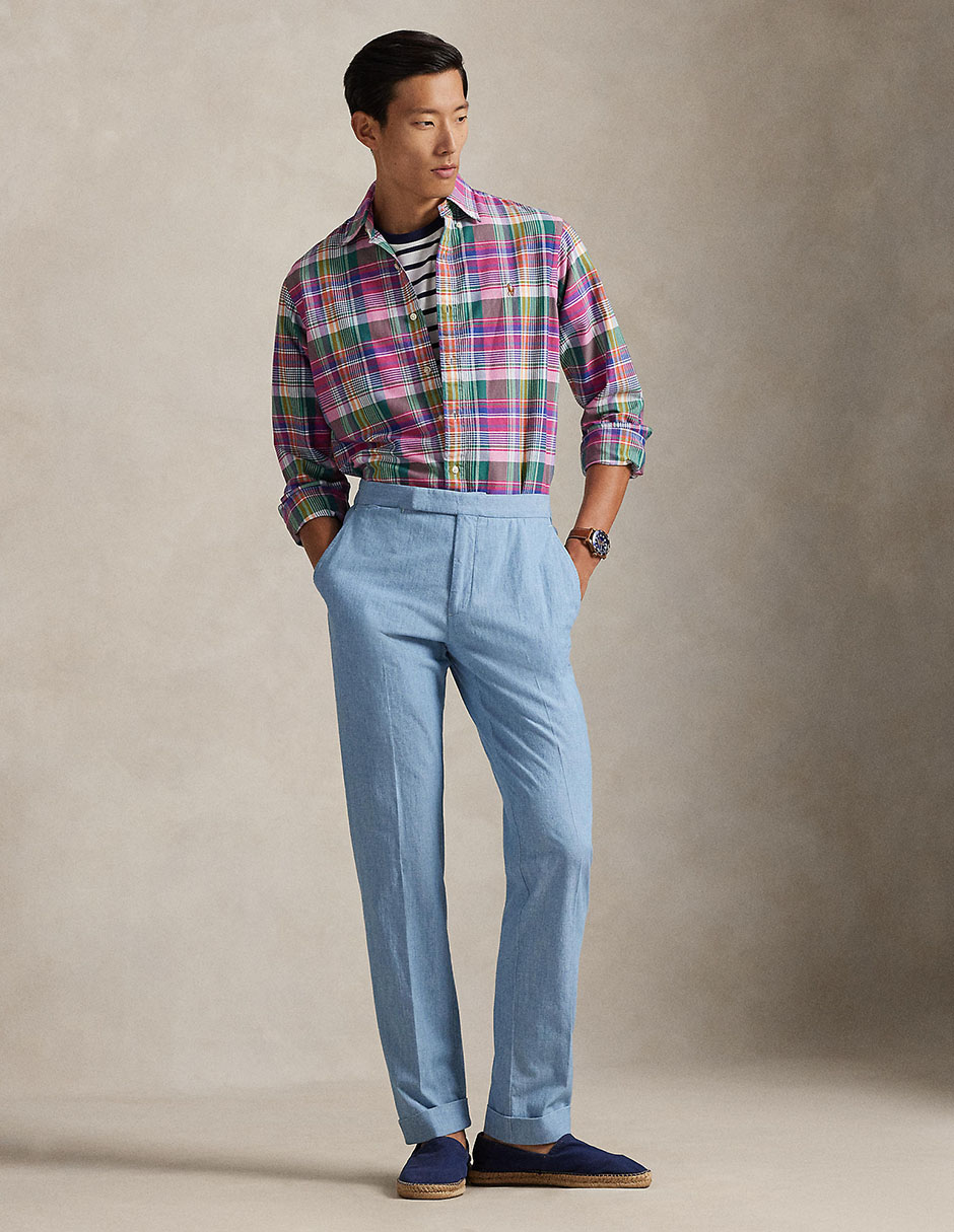 Camisa business casual Polo Ralph Lauren de algodón manga larga para hombre