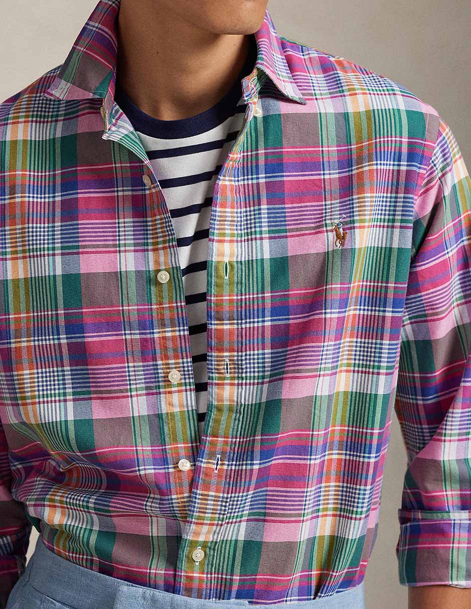 Camisa business casual Polo Ralph Lauren de algodón manga larga para hombre