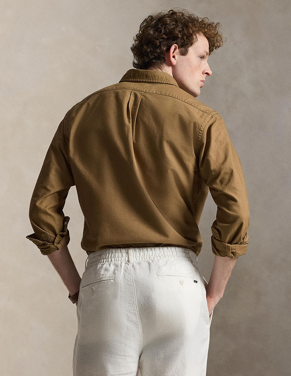 Camisa casual Polo Ralph Lauren de algodón manga larga para hombre