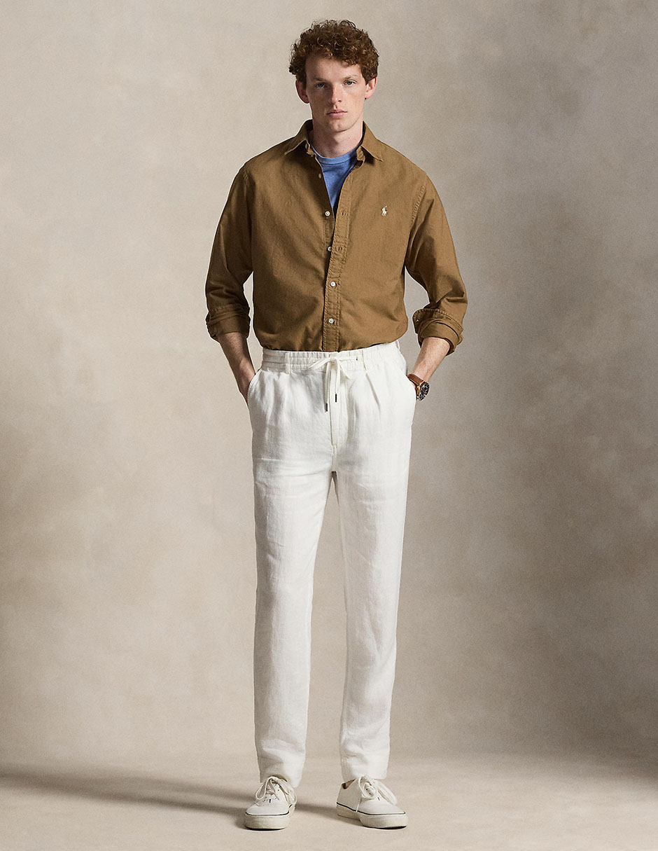 Camisa casual Polo Ralph Lauren de algodón manga larga para hombre