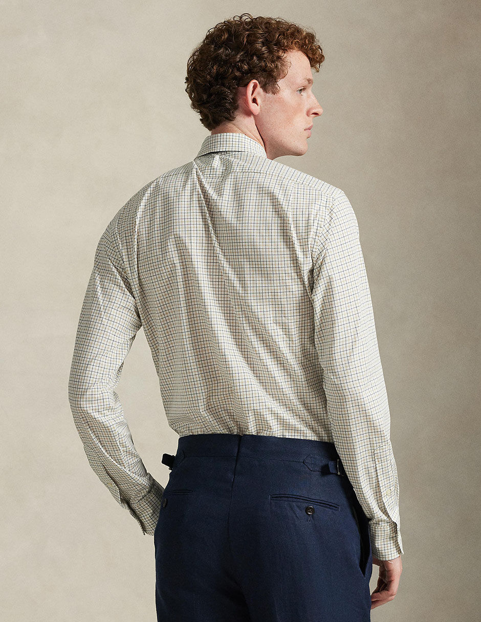 Camisa business casual Polo Ralph Lauren de algodón manga larga para hombre