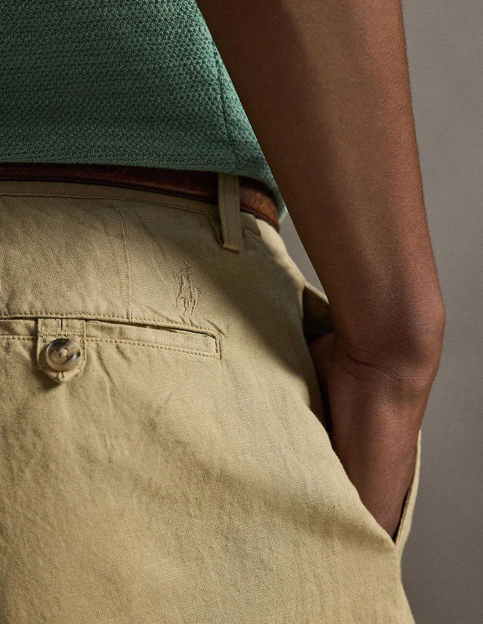 Pantalón business casual straight Polo Rl de lino para hombre 4