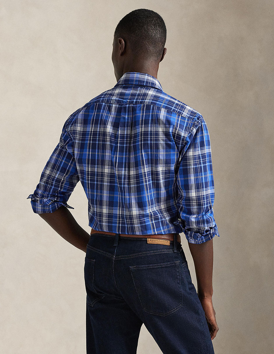 Camisa casual Polo Rl manga larga para hombre 2
