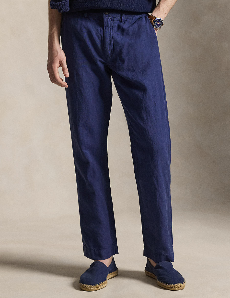 Pantalón business casual straight Polo Rl de lino para hombre Pantalón business casual straight Polo Rl de lino para hombre