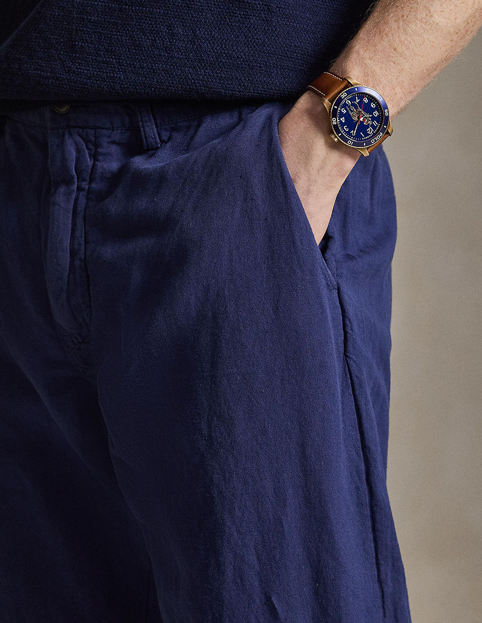 Pantalón business casual straight Polo Rl de lino para hombre 4