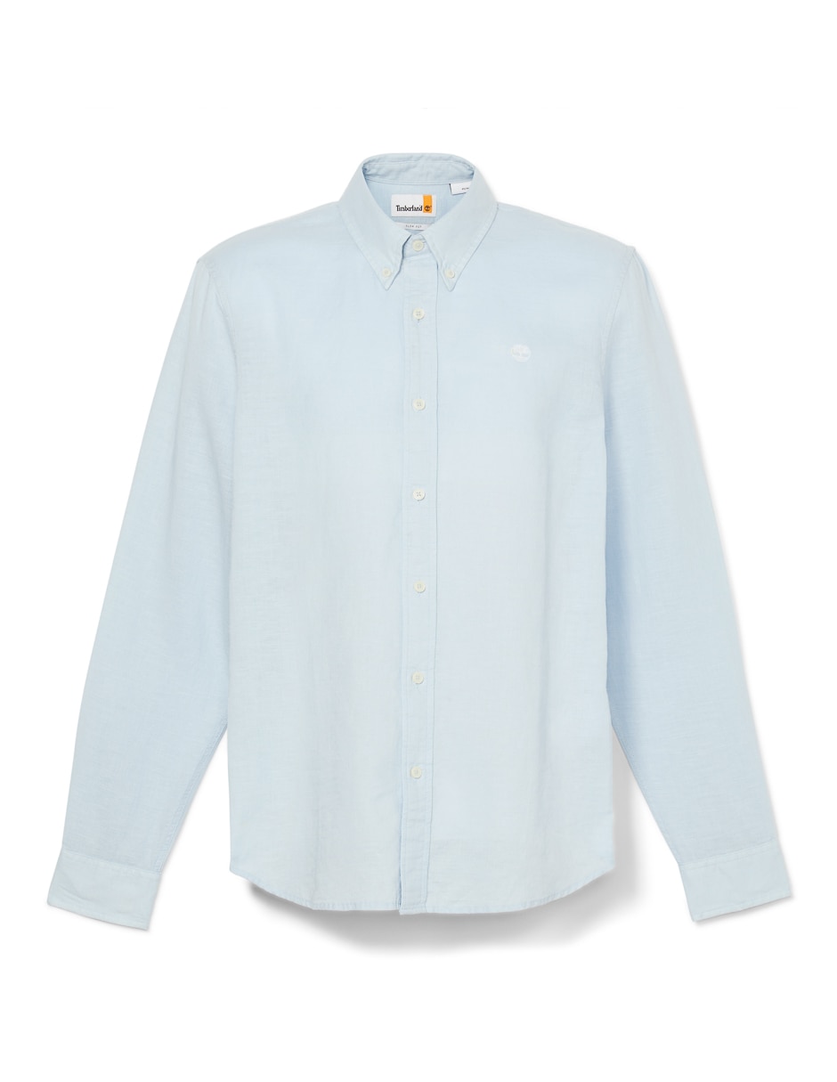 Camisa casual de algodón manga larga para hombre