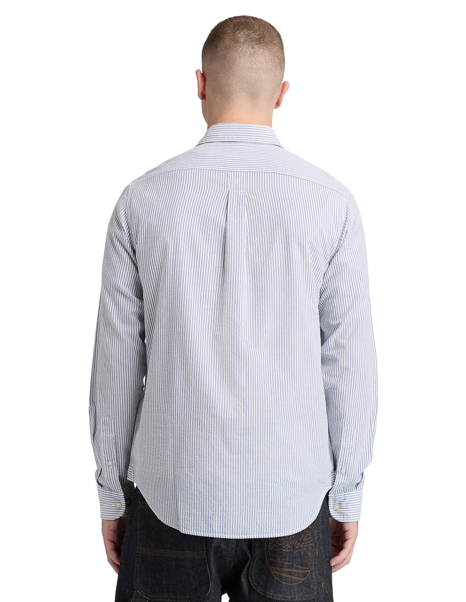 Camisa casual de algodón manga larga para hombre