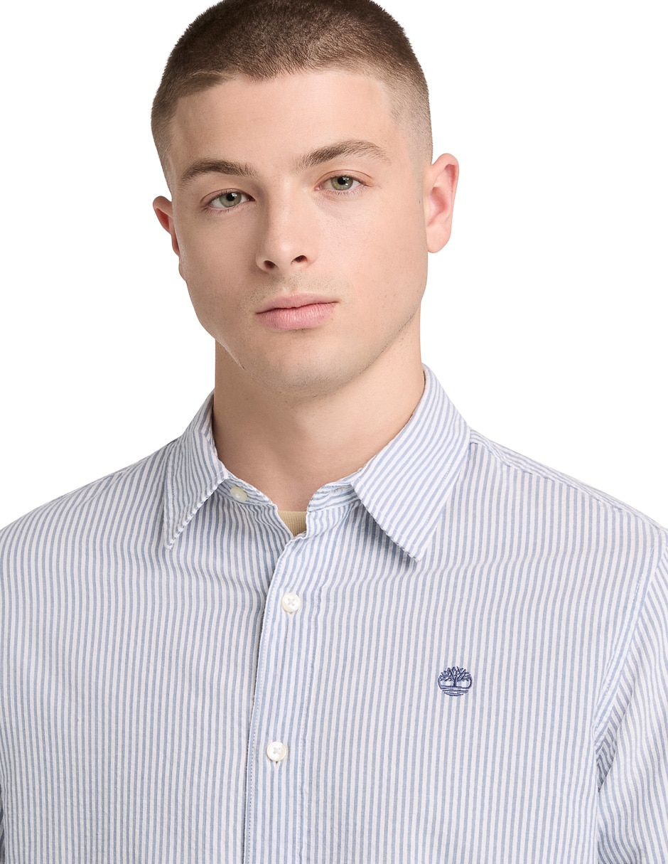 Camisa casual de algodón manga larga para hombre